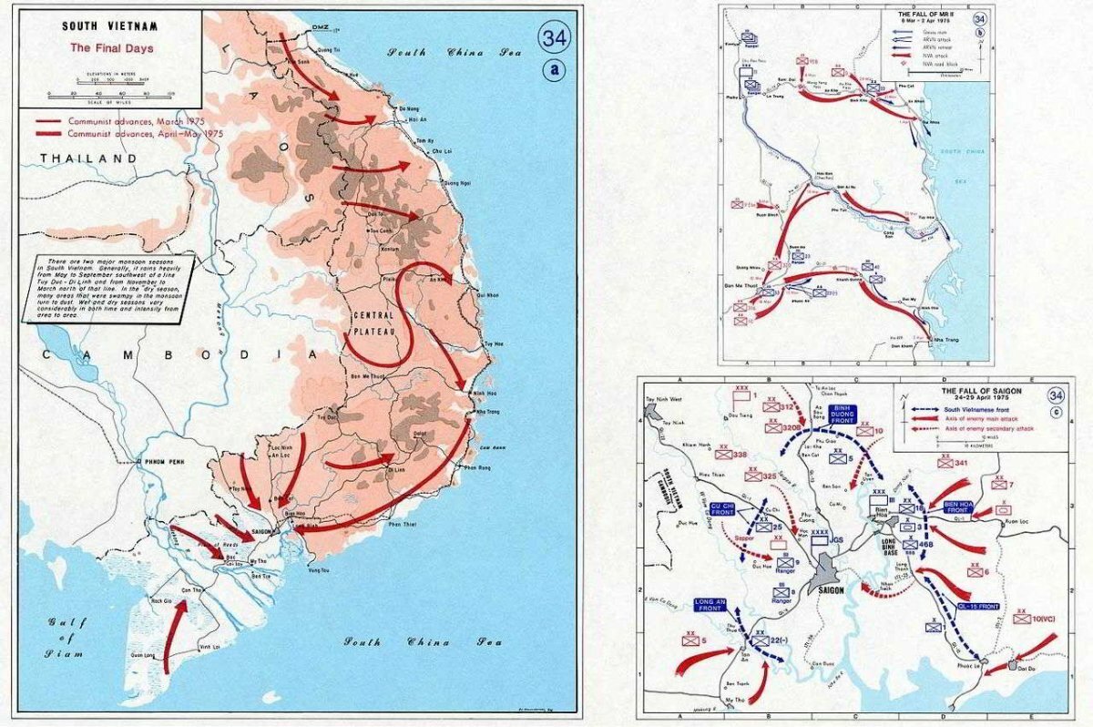 Карта бомбардировок вьетнама