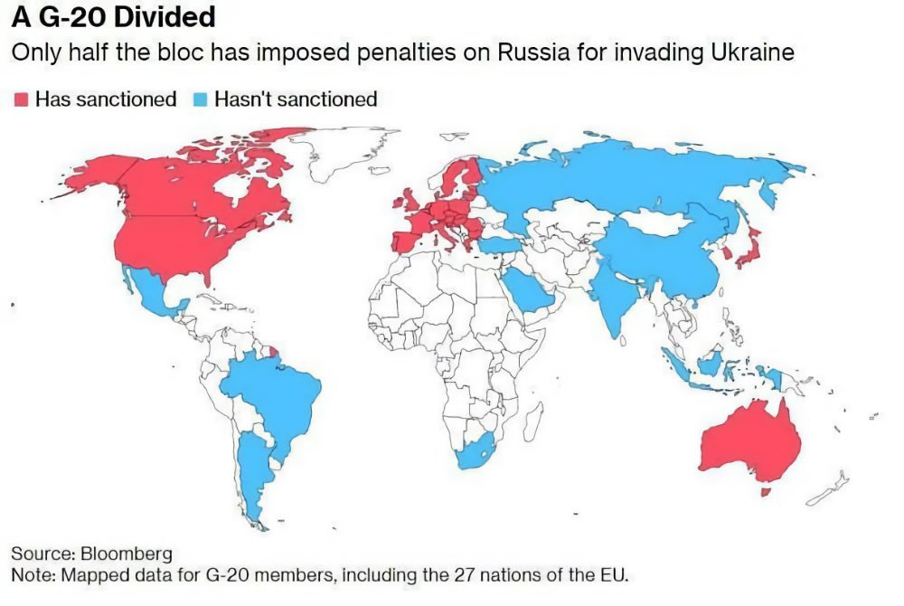 Карта мир санкции